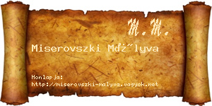 Miserovszki Mályva névjegykártya
